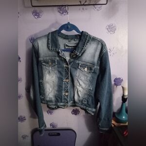 Maurices Women's Faded Blue Denim Jacket